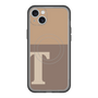 スリムプロテクションプレミアムケース with MagSafe［ オリジナル - initial two tone - T brown ］