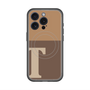 スリムプロテクションプレミアムケース with MagSafe［ オリジナル - initial two tone - T brown ］