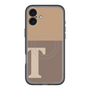 スリムプロテクションプレミアムケース with MagSafe［ オリジナル - initial two tone - T brown ］