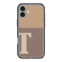スリムプロテクションプレミアムケース with MagSafe［ オリジナル - initial two tone - T brown ］