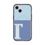 スリムプロテクションプレミアムケース with MagSafe［ オリジナル - initial two tone - T blue ］