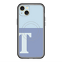 スリムプロテクションプレミアムケース with MagSafe［ オリジナル - initial two tone - T blue ］