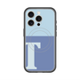 スリムプロテクションプレミアムケース with MagSafe［ オリジナル - initial two tone - T blue ］