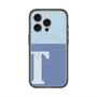 スリムプロテクションプレミアムケース with MagSafe［ オリジナル - initial two tone - T blue ］