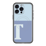 スリムプロテクションプレミアムケース with MagSafe［ オリジナル - initial two tone - T blue ］