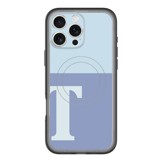 スリムプロテクションプレミアムケース with MagSafe［ オリジナル - initial two tone - T blue ］