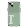 スリムプロテクションプレミアムケース with MagSafe［ オリジナル - initial two tone - T green ］