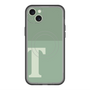 スリムプロテクションプレミアムケース with MagSafe［ オリジナル - initial two tone - T green ］