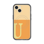 スリムプロテクションプレミアムケース with MagSafe［ オリジナル - initial two tone - U orange ］