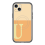 スリムプロテクションプレミアムケース with MagSafe［ オリジナル - initial two tone - U orange ］