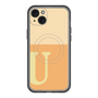 スリムプロテクションプレミアムケース with MagSafe［ オリジナル - initial two tone - U orange ］