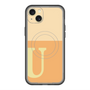 スリムプロテクションプレミアムケース with MagSafe［ オリジナル - initial two tone - U orange ］