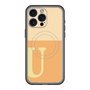 スリムプロテクションプレミアムケース with MagSafe［ オリジナル - initial two tone - U orange ］