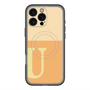 スリムプロテクションプレミアムケース with MagSafe［ オリジナル - initial two tone - U orange ］