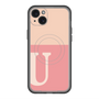 スリムプロテクションプレミアムケース with MagSafe［ オリジナル - initial two tone - U pink ］