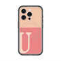 スリムプロテクションプレミアムケース with MagSafe［ オリジナル - initial two tone - U pink ］