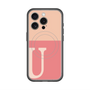 スリムプロテクションプレミアムケース with MagSafe［ オリジナル - initial two tone - U pink ］