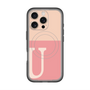 スリムプロテクションプレミアムケース with MagSafe［ オリジナル - initial two tone - U pink ］