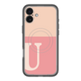 スリムプロテクションプレミアムケース with MagSafe［ オリジナル - initial two tone - U pink ］