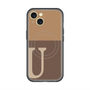 スリムプロテクションプレミアムケース with MagSafe［ オリジナル - initial two tone - U brown ］