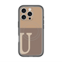 スリムプロテクションプレミアムケース with MagSafe［ オリジナル - initial two tone - U brown ］