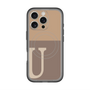 スリムプロテクションプレミアムケース with MagSafe［ オリジナル - initial two tone - U brown ］