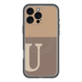 スリムプロテクションプレミアムケース with MagSafe［ オリジナル - initial two tone - U brown ］