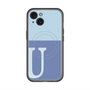 スリムプロテクションプレミアムケース with MagSafe［ オリジナル - initial two tone - U blue ］