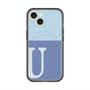 スリムプロテクションプレミアムケース with MagSafe［ オリジナル - initial two tone - U blue ］