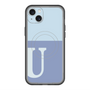 スリムプロテクションプレミアムケース with MagSafe［ オリジナル - initial two tone - U blue ］