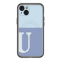 スリムプロテクションプレミアムケース with MagSafe［ オリジナル - initial two tone - U blue ］