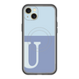 スリムプロテクションプレミアムケース with MagSafe［ オリジナル - initial two tone - U blue ］