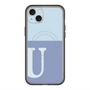 スリムプロテクションプレミアムケース with MagSafe［ オリジナル - initial two tone - U blue ］