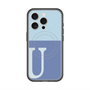 スリムプロテクションプレミアムケース with MagSafe［ オリジナル - initial two tone - U blue ］