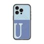 スリムプロテクションプレミアムケース with MagSafe［ オリジナル - initial two tone - U blue ］