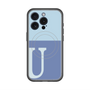 スリムプロテクションプレミアムケース with MagSafe［ オリジナル - initial two tone - U blue ］