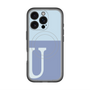 スリムプロテクションプレミアムケース with MagSafe［ オリジナル - initial two tone - U blue ］