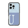 スリムプロテクションプレミアムケース with MagSafe［ オリジナル - initial two tone - U blue ］