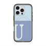 スリムプロテクションプレミアムケース with MagSafe［ オリジナル - initial two tone - U blue ］