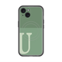 スリムプロテクションプレミアムケース with MagSafe［ オリジナル - initial two tone - U green ］
