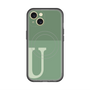 スリムプロテクションプレミアムケース with MagSafe［ オリジナル - initial two tone - U green ］