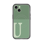 スリムプロテクションプレミアムケース with MagSafe［ オリジナル - initial two tone - U green ］