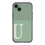 スリムプロテクションプレミアムケース with MagSafe［ オリジナル - initial two tone - U green ］