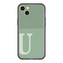 スリムプロテクションプレミアムケース with MagSafe［ オリジナル - initial two tone - U green ］