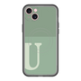 スリムプロテクションプレミアムケース with MagSafe［ オリジナル - initial two tone - U green ］