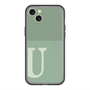 スリムプロテクションプレミアムケース with MagSafe［ オリジナル - initial two tone - U green ］