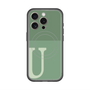 スリムプロテクションプレミアムケース with MagSafe［ オリジナル - initial two tone - U green ］
