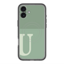 スリムプロテクションプレミアムケース with MagSafe［ オリジナル - initial two tone - U green ］