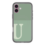 スリムプロテクションプレミアムケース with MagSafe［ オリジナル - initial two tone - U green ］