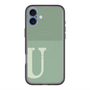 スリムプロテクションプレミアムケース with MagSafe［ オリジナル - initial two tone - U green ］